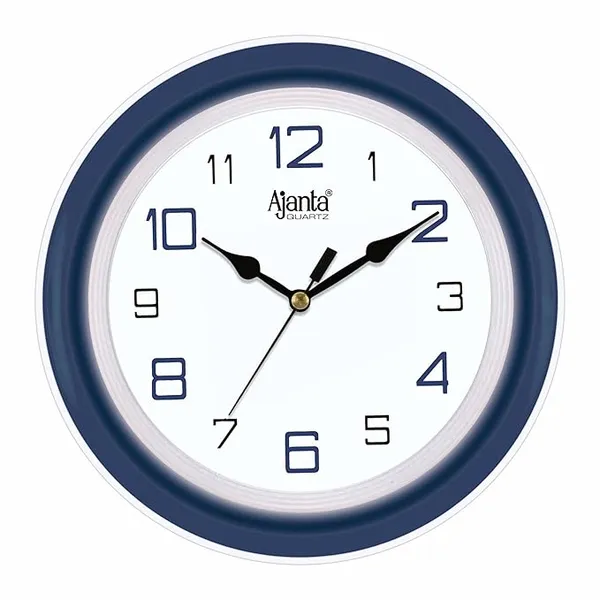 Ajanta AQ-2147 Quartz Glass Abstract Blue Office Clock (210 x 42 x 211 mm